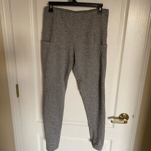 Heathered Gray High-Waist Ponte Leggings Athletic